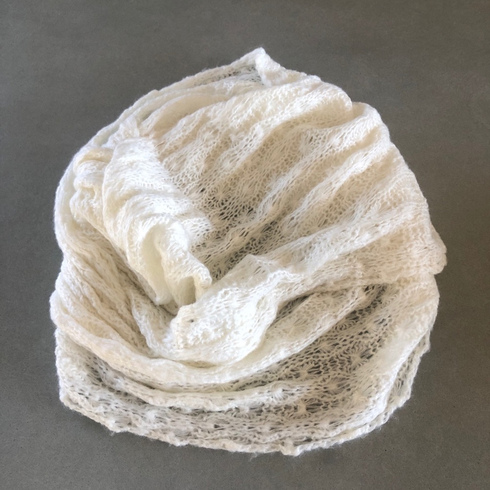 Cream knit scarf/wrap